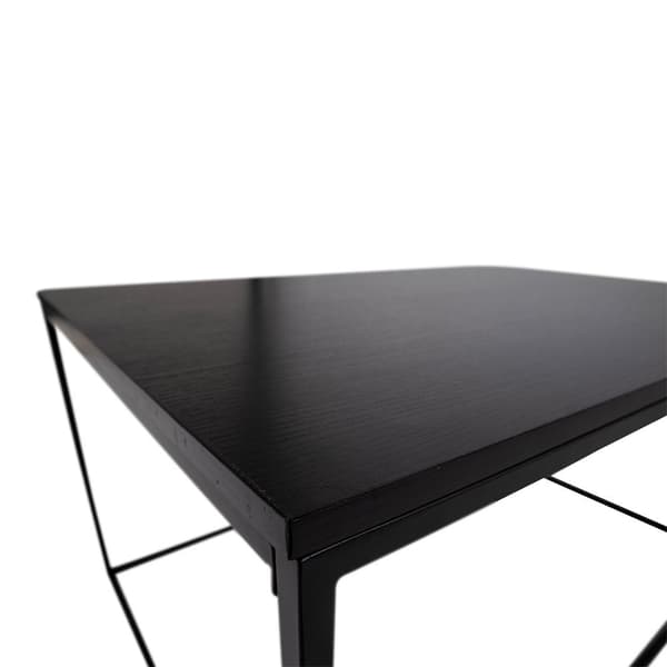 Rootz -sohvapöytä - moderni pöytä - musta metallihuonekalut - tyylikäs ja tilava muotoilu - 60 cm x 90cm x 45cm