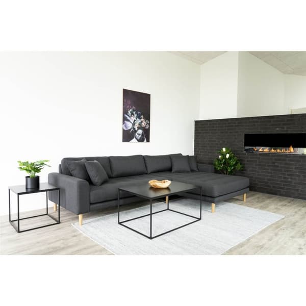 Rootz -sohvapöytä - moderni pöytä - musta metallihuonekalut - tyylikäs ja tilava muotoilu - 60 cm x 90cm x 45cm