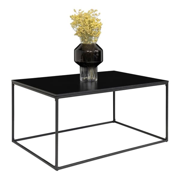 Rootz -sohvapöytä - moderni pöytä - musta metallihuonekalut - tyylikäs ja tilava muotoilu - 60 cm x 90cm x 45cm