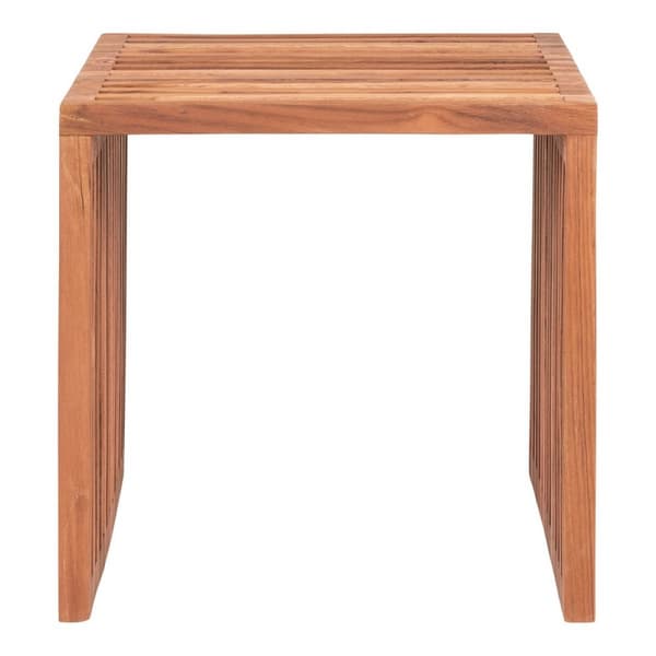 Rootz Pegon sivupöytä - Teak Wood Table - Puinen päätypöytä - Luonnollinen viimeistely - 40 cm x 40 cm x 40 cm