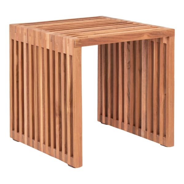 Rootz Pegon sivupöytä - Teak Wood Table - Puinen päätypöytä - Luonnollinen viimeistely - 40 cm x 40 cm x 40 cm