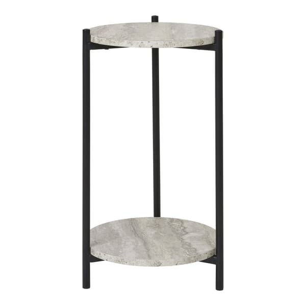 Rootz Leuvenin sivupöytä - Moderni päätytaulukko - Aksenttitaulukko - Avaruuteen säästävä muotoilu - Ø27cm x 46cm