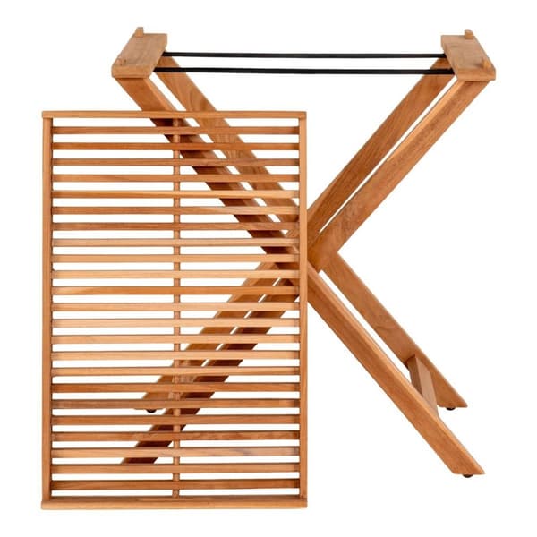 Rootz -lokeropöytä - Teak Wood - Nature Finish - Kätevä ja tyylikäs - 60 cm x 40 cm x 70cm