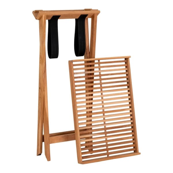 Rootz -lokeropöytä - Teak Wood - Nature Finish - Kätevä ja tyylikäs - 60 cm x 40 cm x 70cm