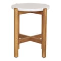 Miniatyrbild 5 av 8: Rootz Terracina Sidobord - Acacia Wood Table - Round Lounge Table - Hållbart & lätt att rengöra - Ø37x46cm