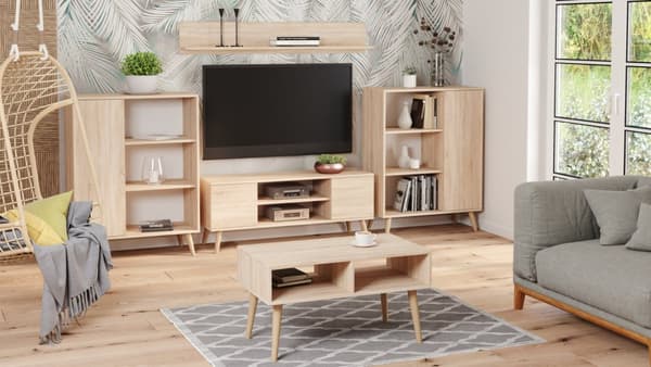 Sofabord hvid eg sonoma Sandi