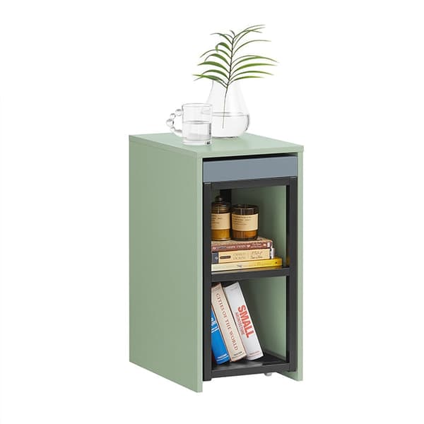 Rootz 2 -i -1 sidebord og serveringsvogn - Slutbord - Mobilbakke - MDF & metal af høj kvalitet - 25x38x58 cm & 30x60x40cm
