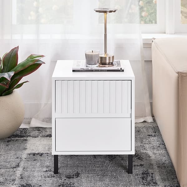 Rootz Bedside Table - Yöpöytä - Päätytaulu - Järjestäytynyt varastointi - 40x48x40cm - teollisuustyyli - turvallinen ja tukeva MDF