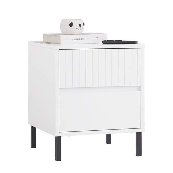 Rootz Bedside Table - Yöpöytä - Päätytaulu - Järjestäytynyt varastointi - 40x48x40cm - teollisuustyyli - turvallinen ja tukeva MDF