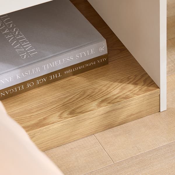 Rootz Bedside Table - Nightbord - Bedroom Organizer - Forbedrer privatlivets fred - 45x55x40cm - PB og MDF -materiale - Praktisk opladningsfunktion