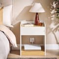 Miniatyrbillede 2 af 8: Rootz Bedside Table - Nightbord - Bedroom Organizer - Forbedrer privatlivets fred - 45x55x40cm - PB og MDF -materiale - Praktisk opladningsfunktion