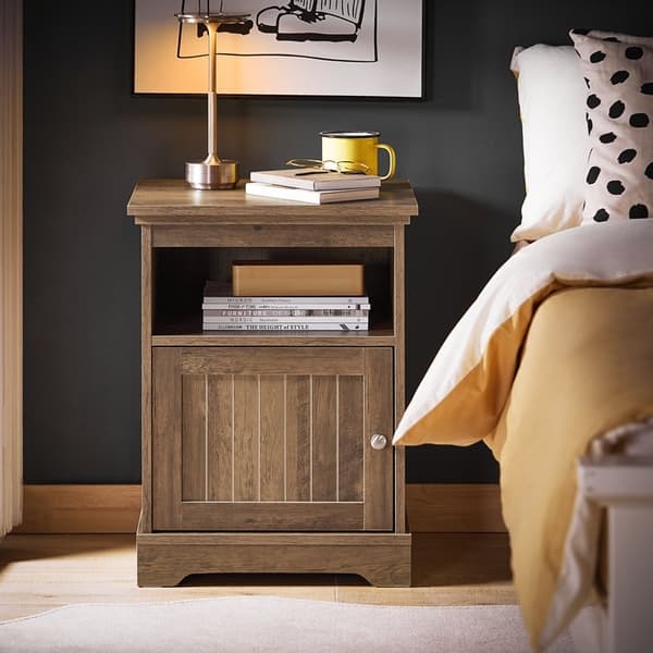Rootz sängbord - Nightstand - Sidobord - Magnetisk stängning - 45x59x40cm - Slät hantering - Golvsparare för skrapfria golv