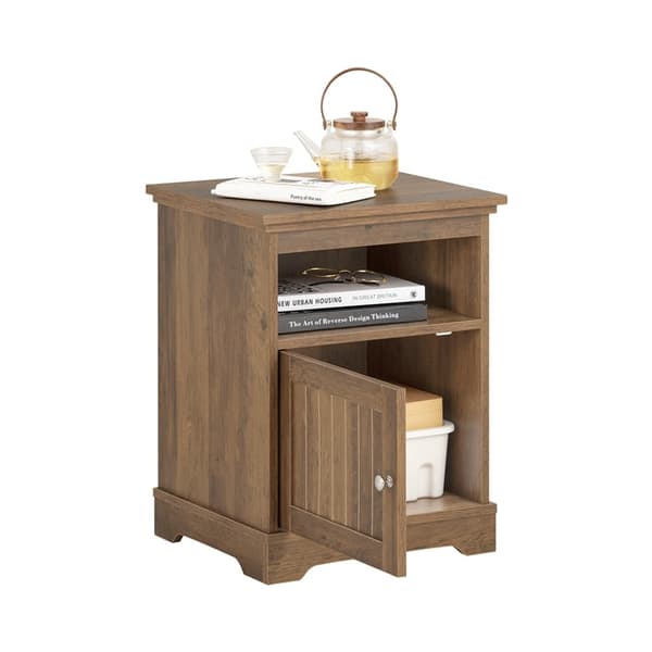 Rootz sängbord - Nightstand - Sidobord - Magnetisk stängning - 45x59x40cm - Slät hantering - Golvsparare för skrapfria golv