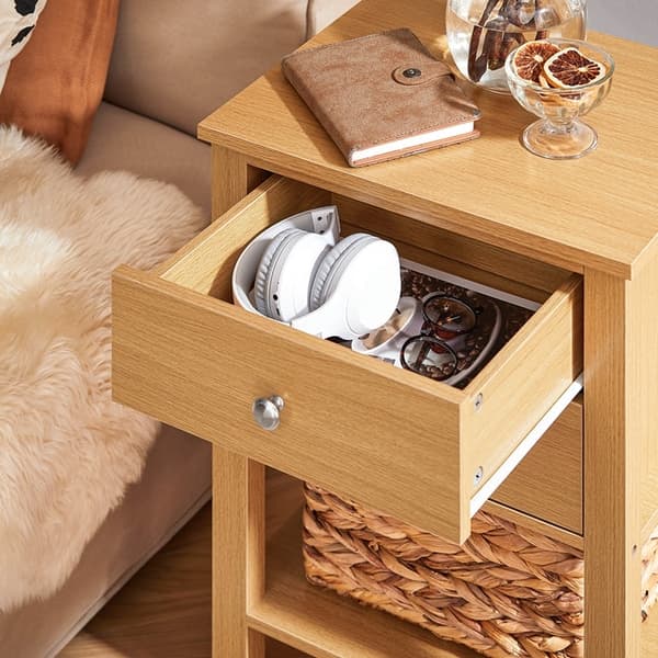 Rootz Bedside Table - Nightbord - Side Table - Compact Design - 45x60x35cm - Moderne charme - Let samling