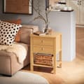 Miniatyrbillede 2 af 9: Rootz Bedside Table - Nightbord - Side Table - Compact Design - 45x60x35cm - Moderne charme - Let samling