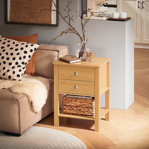 Rootz Bedside Table - Nightbord - Side Table - Compact Design - 45x60x35cm - Moderne charme - Let samling
