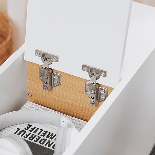 Rootz Sofa Side Bord - End Table - Bedside Cabinet - MDF & Pine - 3 skuffer & rum - 24x60x60cm