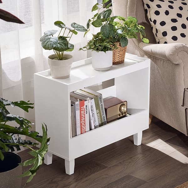 Rootz Multifunktionelt sidebord - Bedstabel - Dekorativ display - Stabil og ridsebestandig - 60x50x25cm