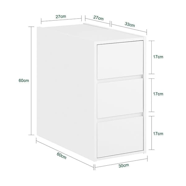 Rootz Sofa Skavskab - Opbevaringsenhed - Arrangør - Rumbesparende design - MDF -materiale - 30x60x60cm