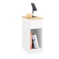 Miniatyrbillede 1 af 8: Rootz natbord - Bedstabel - sidebord - Stabilitet og opbevaring - 25x60x40cm - Organiser og beskyttegulve