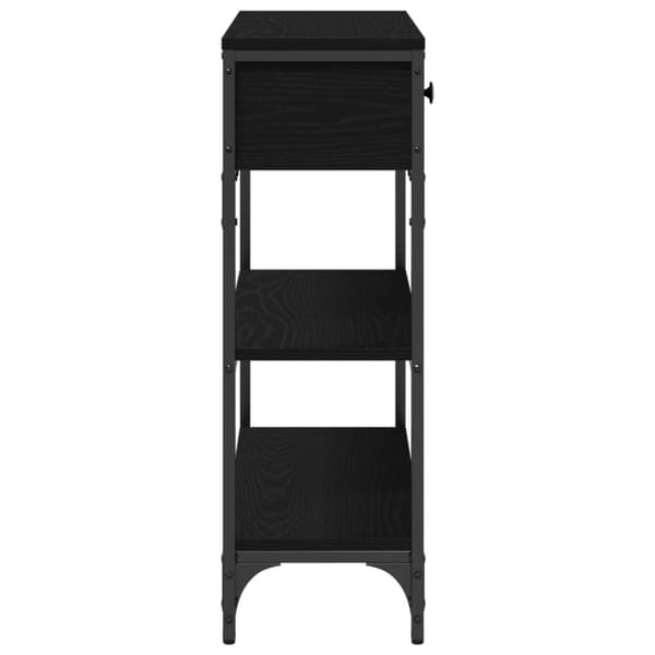 vidaXL Console Table Sort egetræ Konstrueret træ 72,5 cm lang Robust