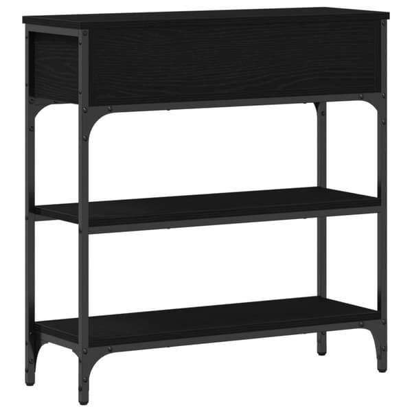 vidaXL Console Table Sort egetræ Konstrueret træ 72,5 cm lang Robust