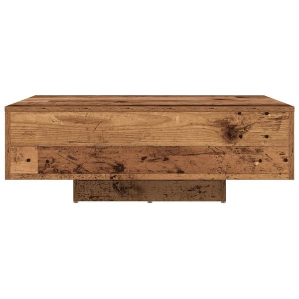 vidaXL Sohvapöytä LED-valoilla Vanha Puutavara 85x55x31 cm