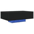 Pikkukuva 4 / 11: vidaXL Sohvapöytä LED-valoilla Musta Tammi 85x55x31 cm