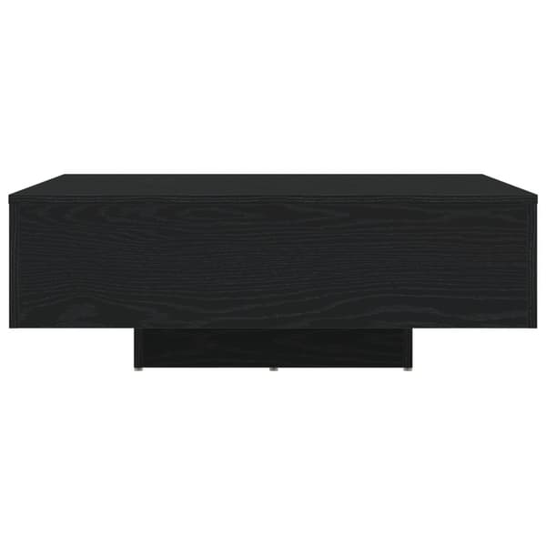 vidaXL Sohvapöytä LED-valoilla Musta Tammi 85x55x31 cm
