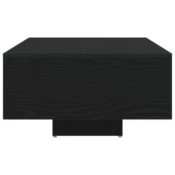 vidaXL Sohvapöytä LED-valoilla Musta Tammi 85x55x31 cm