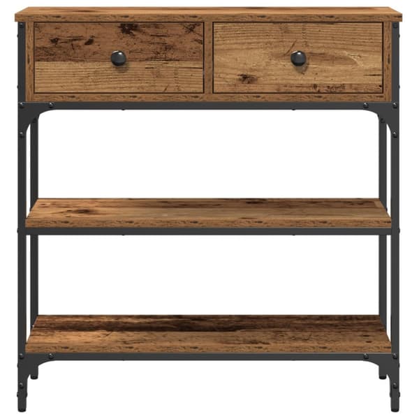 vidaXL Konsoli Pöytä Vanha Puu 72,5x25x75 cm Ominaisuudet Puu & Teräs