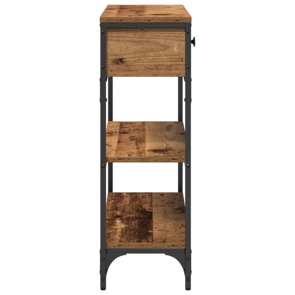 vidaXL Konsoli Pöytä Vanha Puu 72,5x25x75 cm Ominaisuudet Puu & Teräs