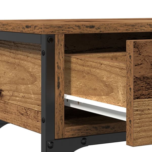 vidaXL Konsoli Pöytä Vanha Puu 72,5x25x75 cm Ominaisuudet Puu & Teräs