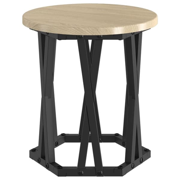 vidaXL Sonoma Ek Spånskiva, Metall Kompakt Hållbar Kaffe Bord Set