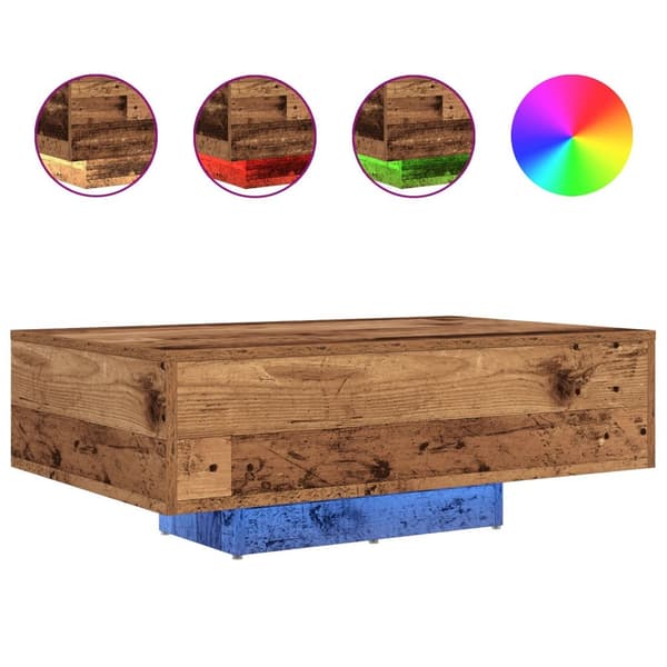 vidaXL Kaffe bord Gamla trä Massivt återvunnet trä 85 x 55 x 31 cm