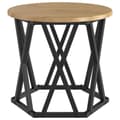 Miniatyrbillede 8 af 11: vidaXL Artisan eg, Sort Solidt egetræ, Metal Medium Dekorative indlæg