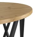 Miniatyrbillede 10 af 11: vidaXL Artisan eg, Sort Solidt egetræ, Metal Medium Dekorative indlæg