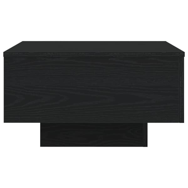 vidaXL Kahvipöytä LED-valoilla Musta Tammi 55x55x31 cm