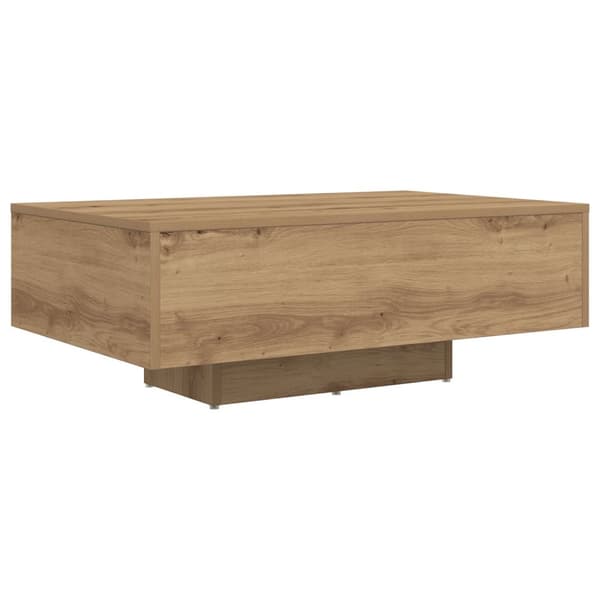 vidaXL Kahvipöytä LED-valoilla, Artisan tammi 85x55x31 cm