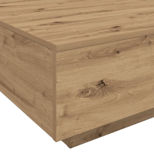 vidaXL Kahvipöytä LED-valoilla, Artisan tammi 85x55x31 cm