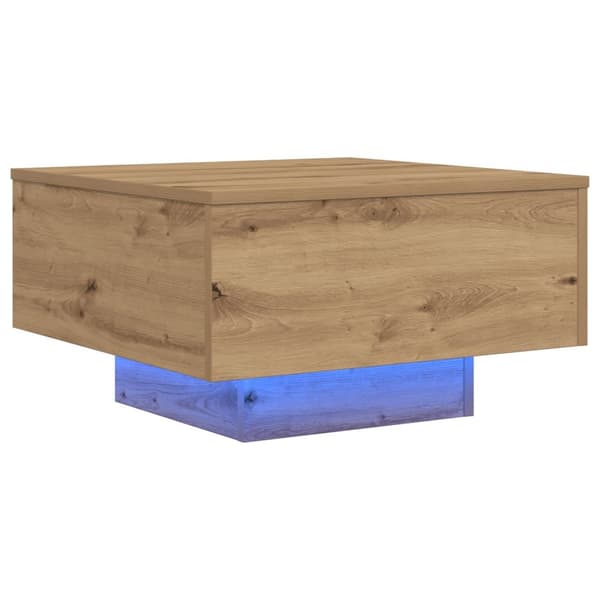 vidaXL Sofabord Håndværk egetræ Massivt egetræ 55 x 55 x 31 cm Sofabord