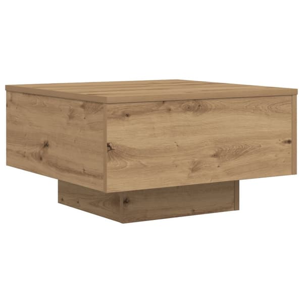 vidaXL Sofabord Håndværk egetræ Massivt egetræ 55 x 55 x 31 cm Sofabord