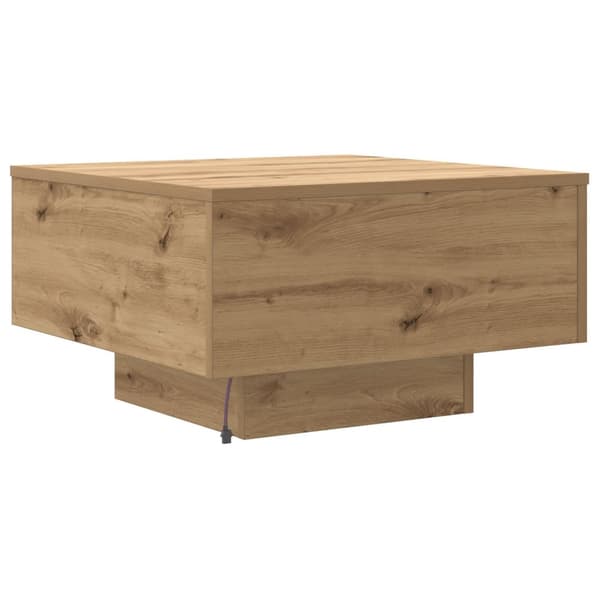 vidaXL Sofabord Håndværk egetræ Massivt egetræ 55 x 55 x 31 cm Sofabord