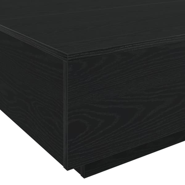 vidaXL Kaffebord med LED-lamper Svart Eik 85x55x31 cm