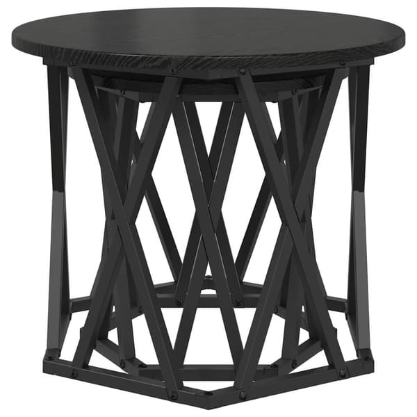 vidaXL Nesting Sidebord 2 stk Svart Eik Ingeniørtre