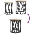 Miniatyrbilde 11 av 11: vidaXL Sidebord 2 stk Sonoma Eik Konstruksjons Tre