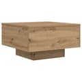 Miniatyrbild 6 av 11: vidaXL Kaffebord Handgjord ek Massiv ek 55 x 55 x 31 cm Kaffebord