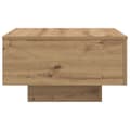 Miniatyrbild 8 av 11: vidaXL Kaffebord Handgjord ek Massiv ek 55 x 55 x 31 cm Kaffebord