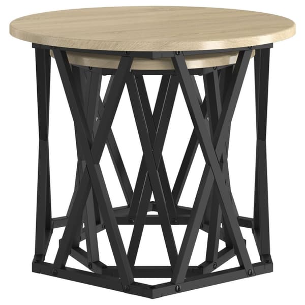 vidaXL Nesting Sidebord 2 stk Sonoma Eik Konstruert Tre