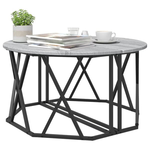 vidaXL Harmaa Sonoma Sohvapöytä 80x80x42 cm